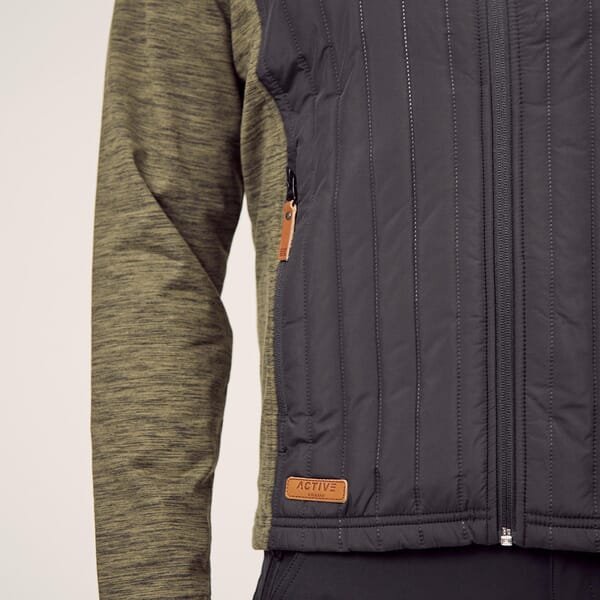 Vyriška hibridinė fliso striukė, alyvuogių, dydis XS, KW506401902046 - Image 4