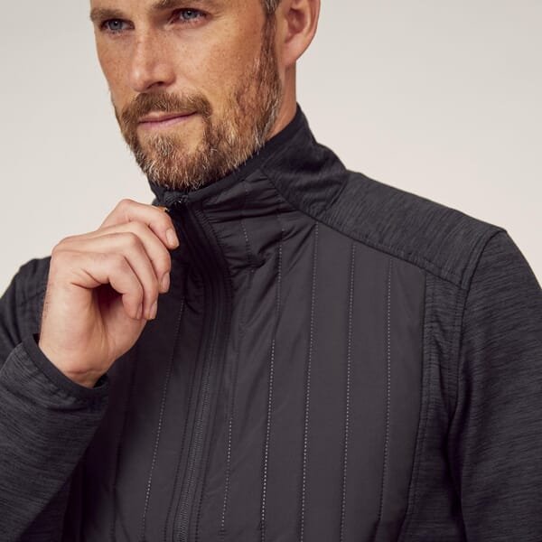 Vyriška hibridinė fliso striukė, anglies, dydis L, KW506401911054 - Image 3