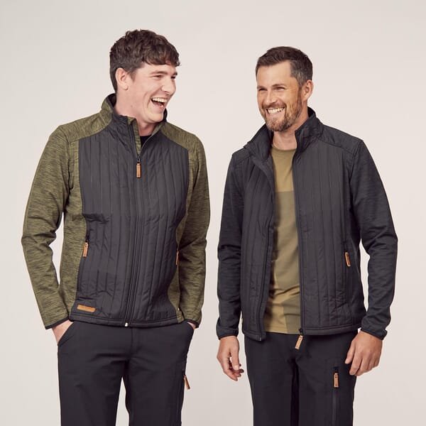 Vyriška hibridinė fliso striukė, anglies, dydis XL, KW506401911056 - Image 4