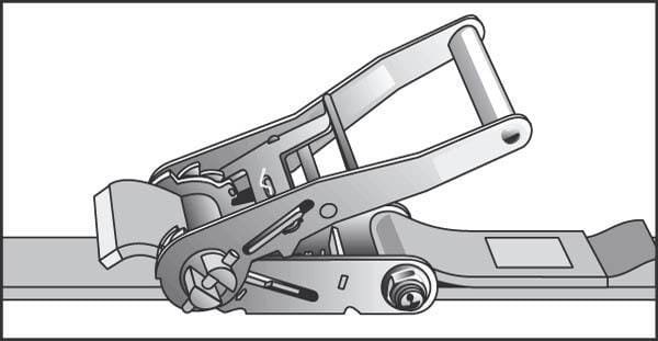 Ratchet strap Type 50, 25kN 15m Kramp 15 m x 50 mm – TS20150E - Image 2