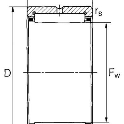 Adatinis guolis, 45 × 55 × 17 mm, INA, RNAO45X55X17XL