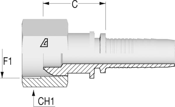 Įdėklas DN10–3/8 BSP PFN106 - Image 2
