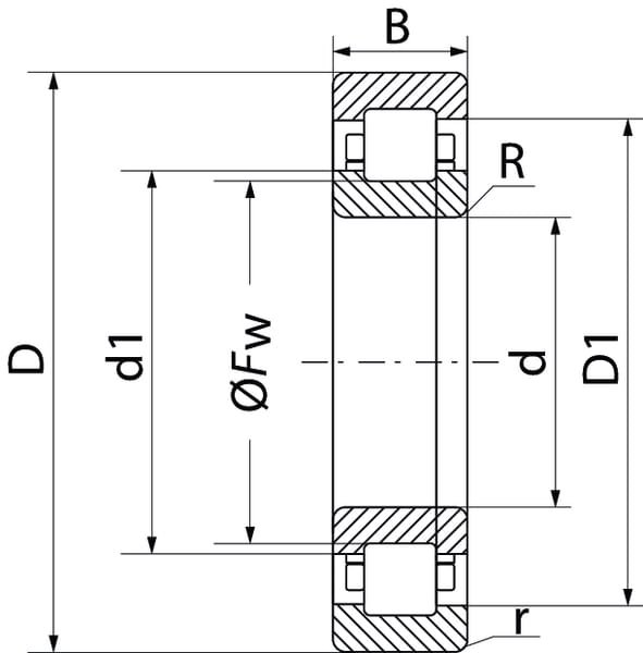 Cilindrinis ritininis guolis 25x62x17 mm SKF 7500NUP305E - Image 2