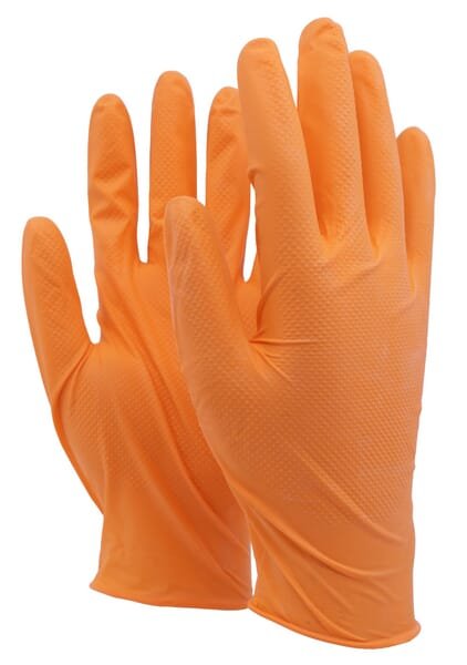 Vienkartinės nitrilinės pirštinės Gentle Grip, oranžinės, dydis XXL, 90 vnt., RX84ORGDPXXL