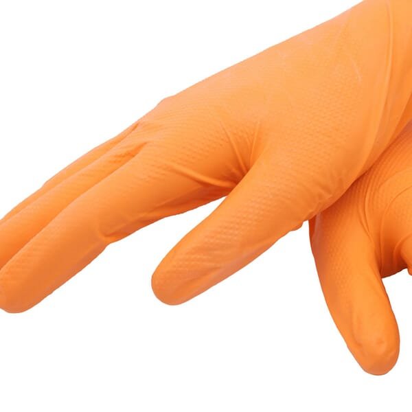 Vienkartinės nitrilinės pirštinės Gentle Grip, oranžinės, dydis XXL, 90 vnt., RX84ORGDPXXL - Image 2