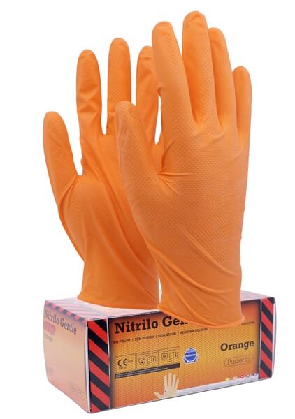 Vienkartinės nitrilinės pirštinės Gentle Grip, oranžinės, dydis XXL, 90 vnt., RX84ORGDPXXL - Image 6