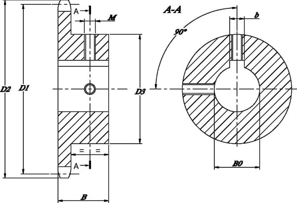 Vienguba žvaigždutė 10 dantų 3/4" grandinei 12 B-1 skylė 30 mm Kramp SE341030 - Image 2