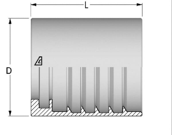 Antgalis 23x27.5 mm DN10 cinkuotas balta pasyvacija Alfagomma SFASK110P260 - Image 3
