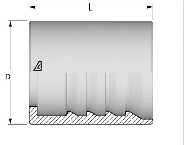 Antgalis 15x22 mm DN5 plienas cinkuotas Alfagomma SFATP005 - Image 2
