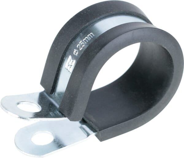 Vamzdžio apkaba 28mm metalinė su guminiu įdėklu SMSL28