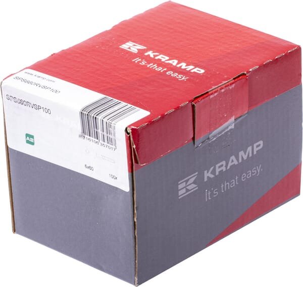 Medsraigtis 6x60mm PZ3, įleidžiama galvutė, nerūdijantis plienas, Kramp SPS660RVSP100 - Image 3