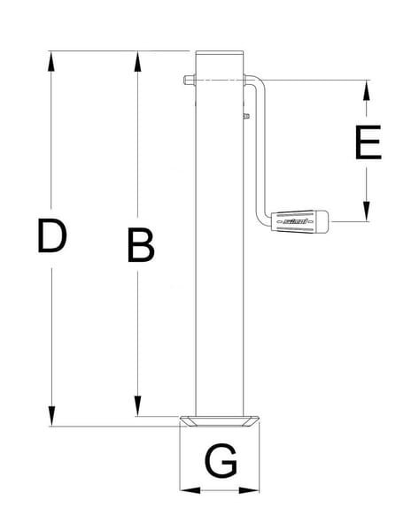 Atraminės kojos šoninė rankena 70x561mm STRDG5905 - Image 2