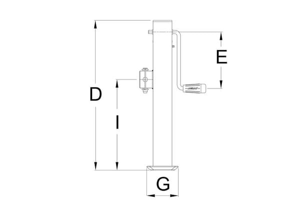 Atraminės kojos šoninė rankena 70x606mm 2 pakopų cinkuota sustiprinta STRDG5952Z - Image 2