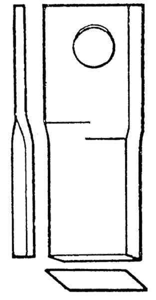 Dešinysis šienapjovės peilis (RH), 94 × 48 × 3 mm, skylė Ø23 mm, tinka Mörtl, 25 vnt., T673RKR - Image 3