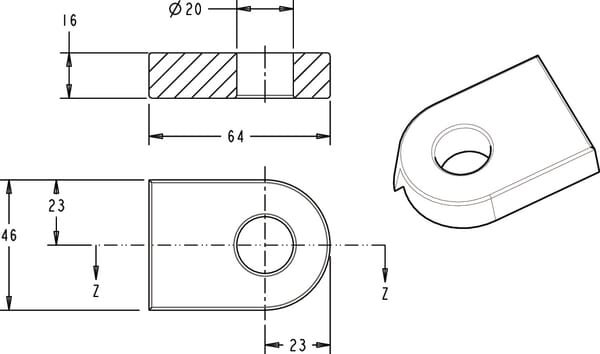 Vartų akis Ø3/4" TO8253B - Image 2