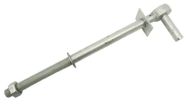 Vartų kabliukas, prisukamas, 16", kaiščio Ø19mm TO8255E