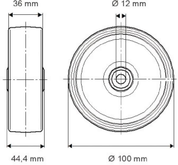 Ratukas 100 mm UOR100361244 - Image 2