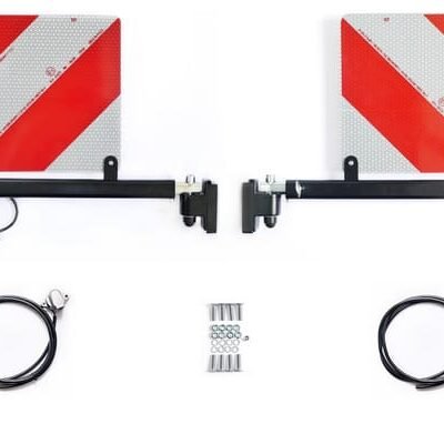 Gabarito pločio įspėjamųjų ženklų komplektas, greito keitimo teleskopinis laikiklis su įtraukimu, gabaritinis žibintas 12/24V V303LEDKR