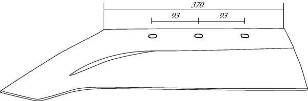 Dešinysis plūgo noragas 30ZK Amazone, OEM 2200045 – 2200045Z - Image 2