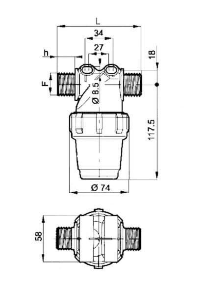 Line filtras 1/2"M 80-100L/m Arag 3222023 - Image 4