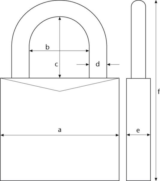 Žalvarinė pakabinama spyna Abus 60 40 mm Abus 6040ABUS - Image 5