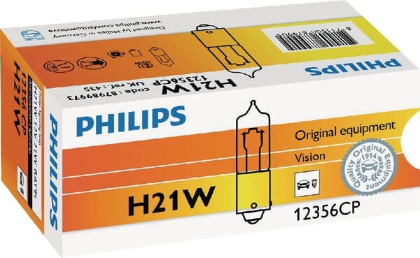 Žibintas bulb Conventional H21W 12V 21W BAY9s Philips GL12356CP - Image 2