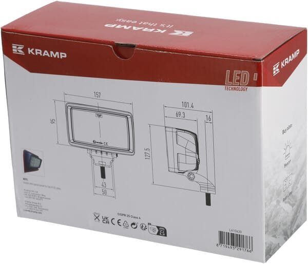 LED darbinis žibintas 40 W, 5600 lm Universal, Case IH 12, 24 V, 157 mm, 117 mm, OEM 1328615C1 – LA10630 - Image 7