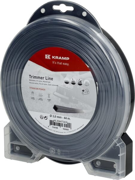 Trimmer line diameter 3mm 44m kvadratinis Titanium Power grey Kramp NL3044TSKR - Image 2