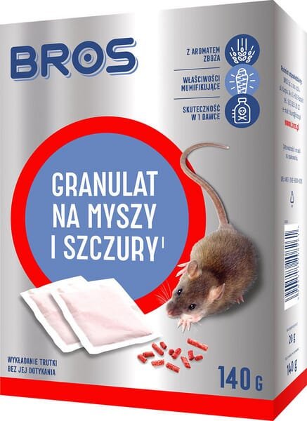 Granuliuotas masalas pelėms ir žiurkėms 140g, Bros 15941632 - Image 2