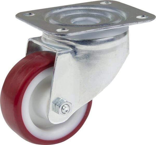 Pasukamas ratukas, Tente, ratas, Ø 80x32 mm, plokštė 105x85mm, apkrova 100 kg – 3470UAR080P62 - Image 5