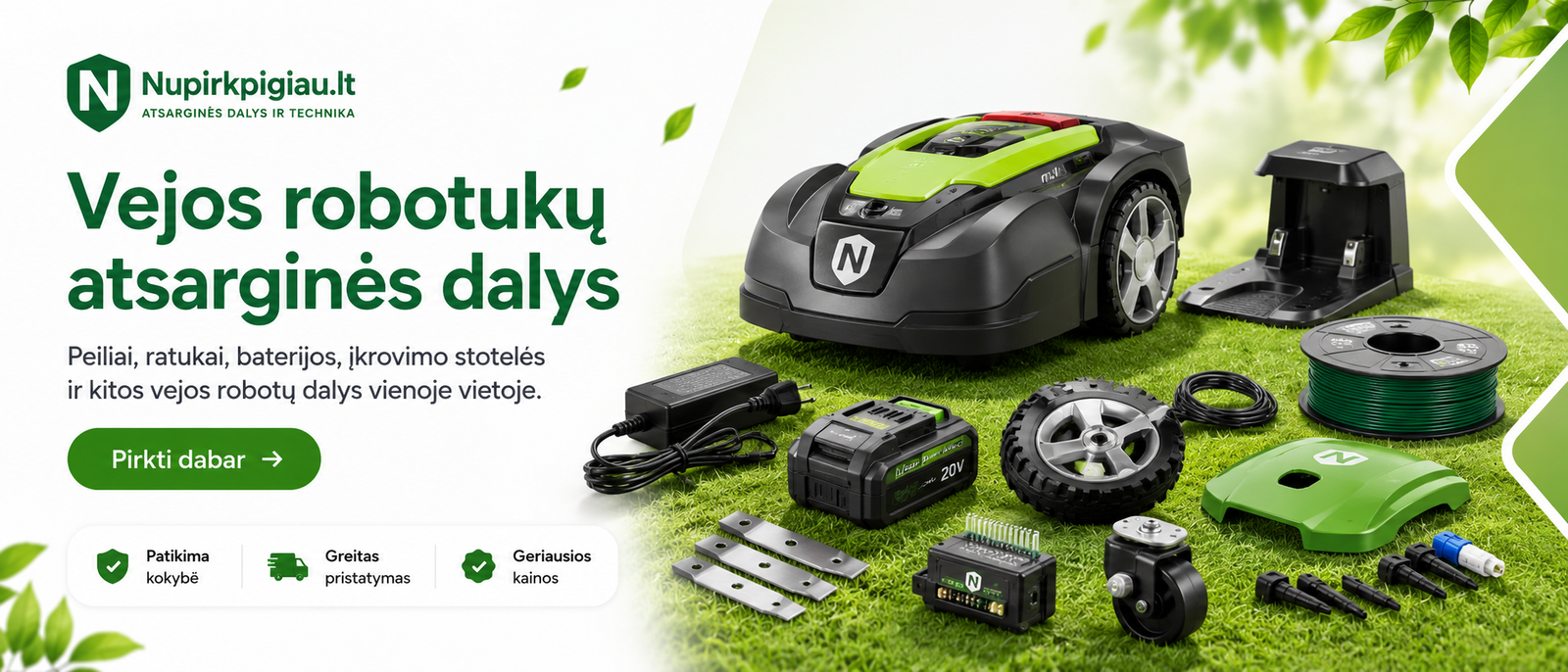 Vejos robotukų atsarginės dalys